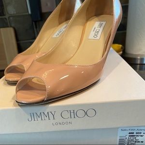 Jimmy Choo Peep Nude peep toes 38.5